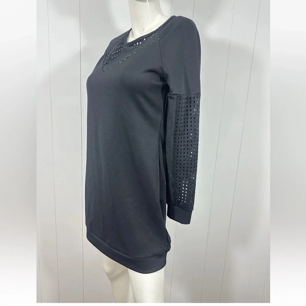 Fabletics Sweatshirt Dress Women Size S Black Tilly Athletic Dress Mini Dress - Picture 6 of 13